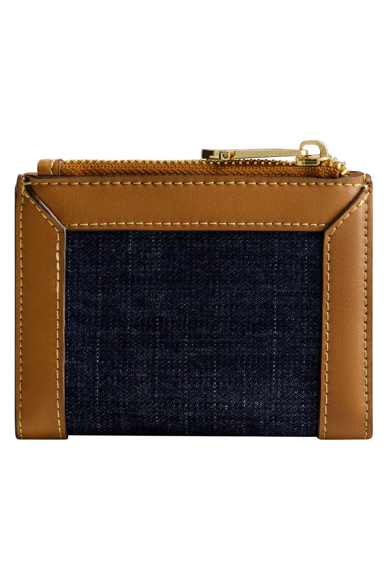 Buddha Patch Small Denim Wallet, Alternate, color, DARK DENIM