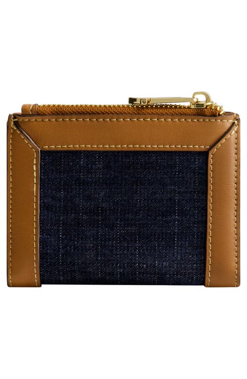 True Religion Buddha Patch Small Denim Wallet In Dark Denim