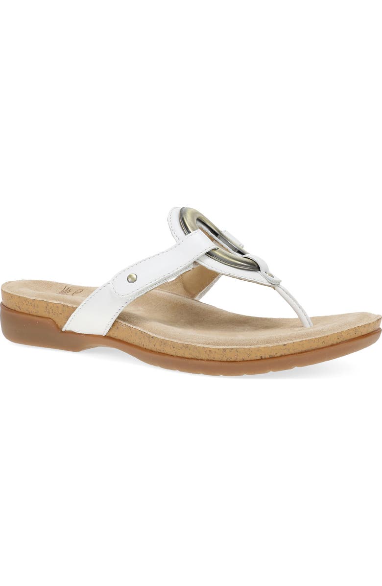Dansko Rosalia Flip Flop, Main, color, White