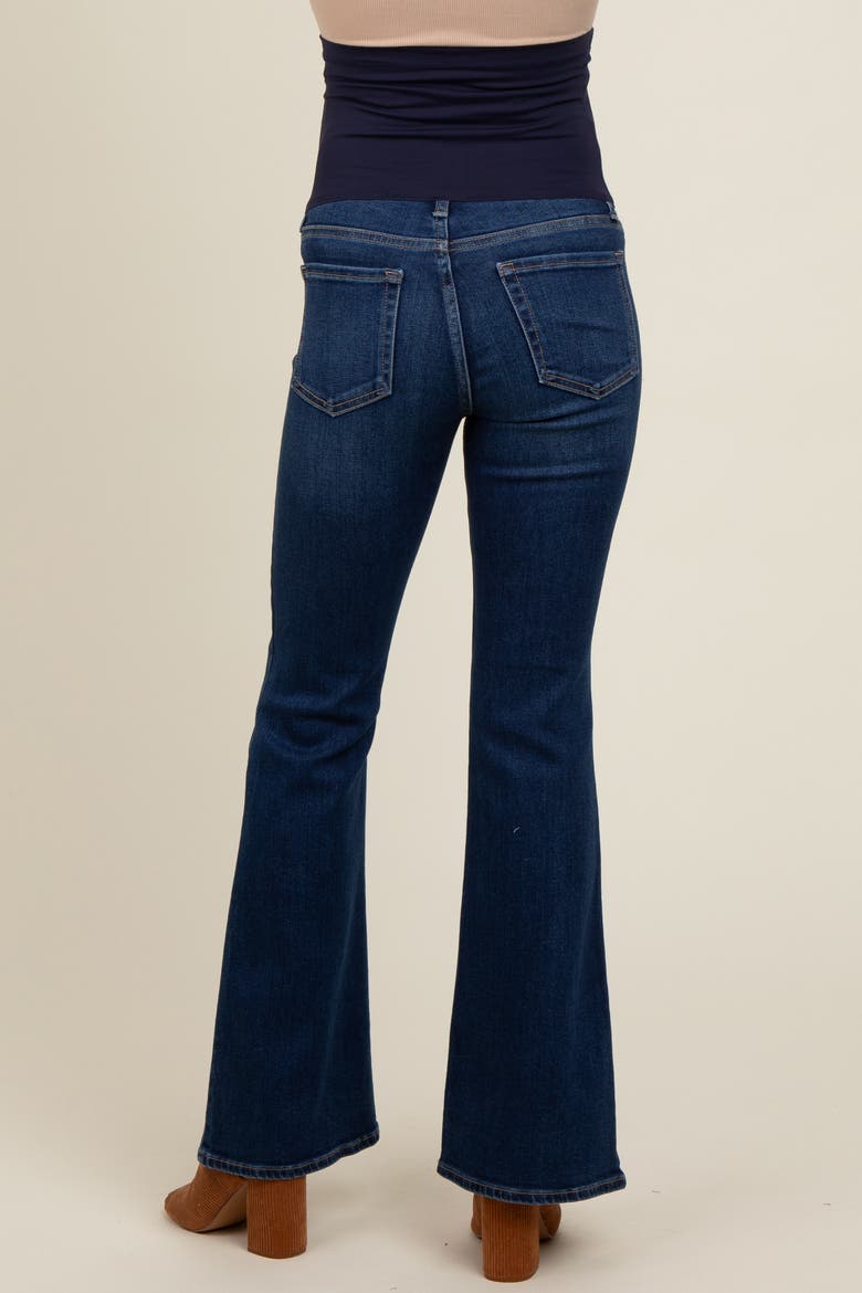 Flare Leg Maternity Jeans, Alternate, color, Navy Blue