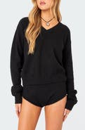 EDIKTED Comfort Club Oversize Crop Sweater