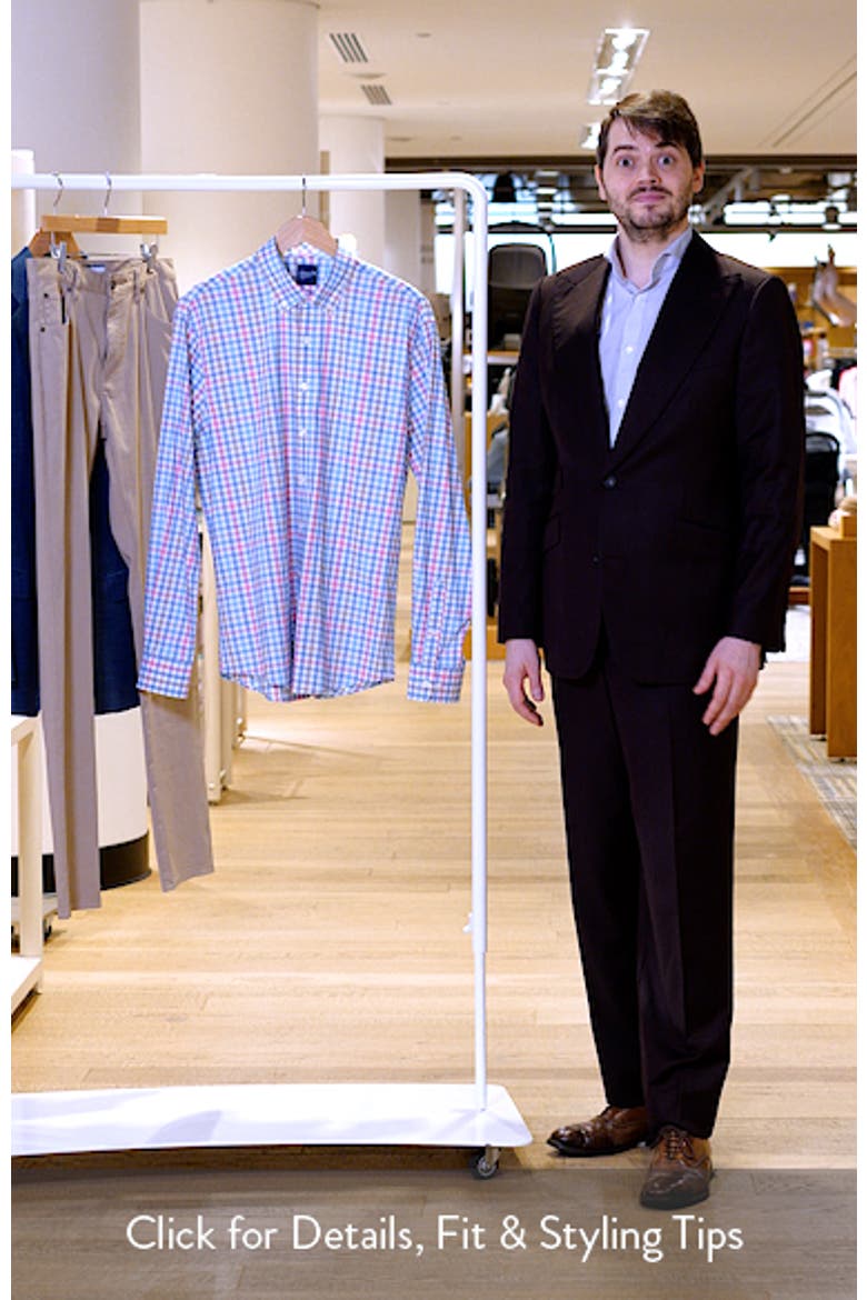 Yosef Check Everyday Performance Button-Down Shirt video