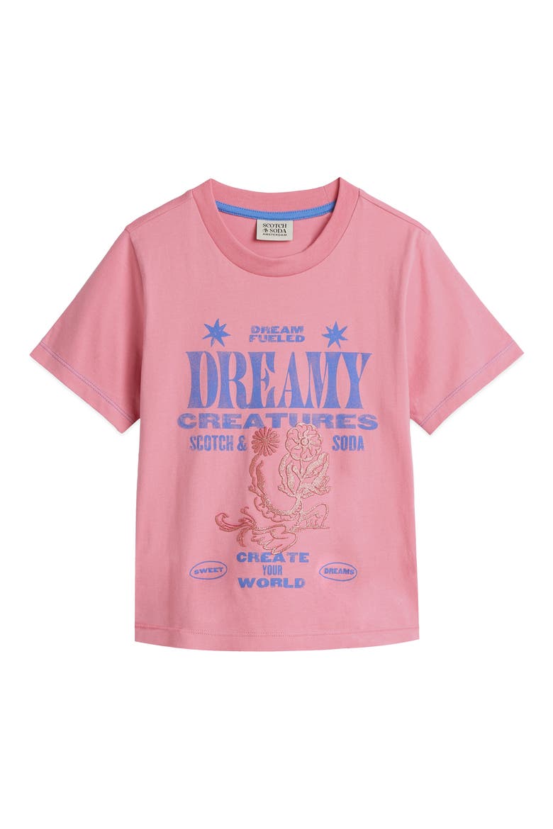 Kids' Graphic Relaxed Fit Cotton T-Shirt, Main, color, WILD ROSE