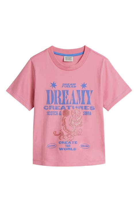 Kids' Graphic Relaxed Fit Cotton T-Shirt