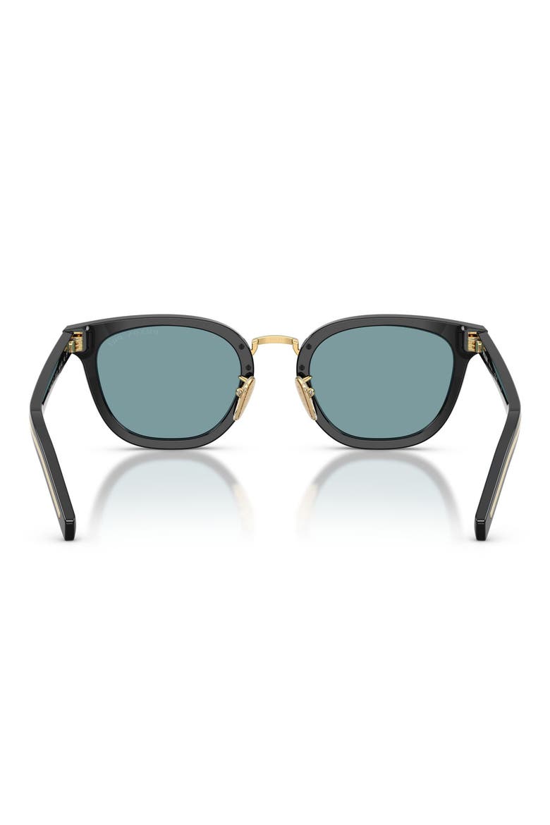 49mm Polarized Cat Eye Sunglasses, Alternate, color, BLACK / GREEN POLAR