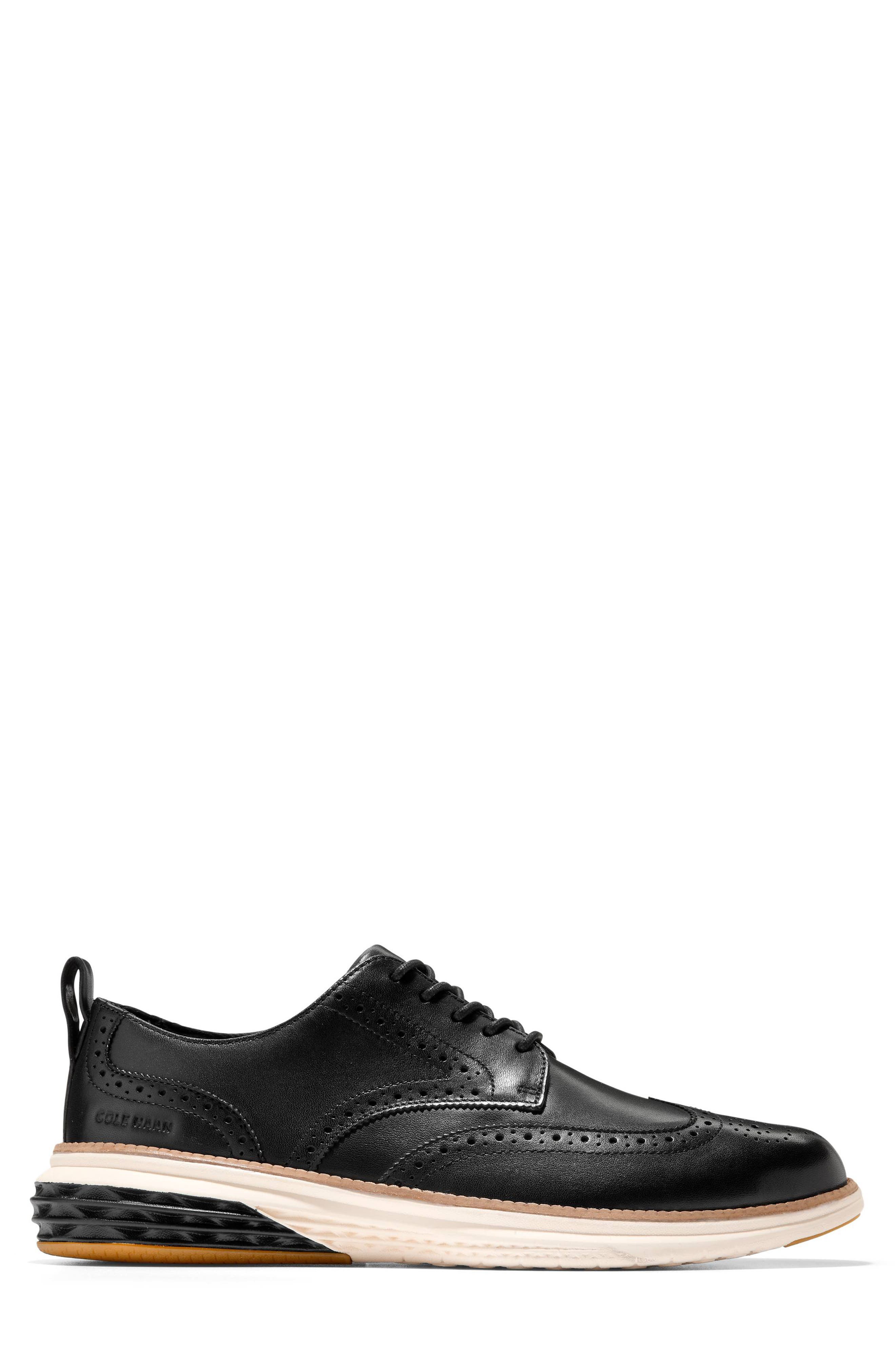Cole Haan Grand Hurrion Wingtip Derby, Alternate, color, Black Ivory