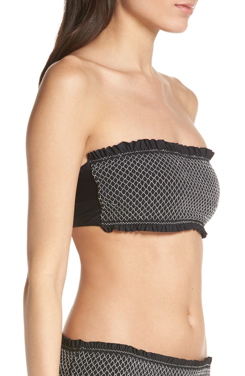 Chelsea28 Smocked Bandeau Bikini Top, Alternate, color,