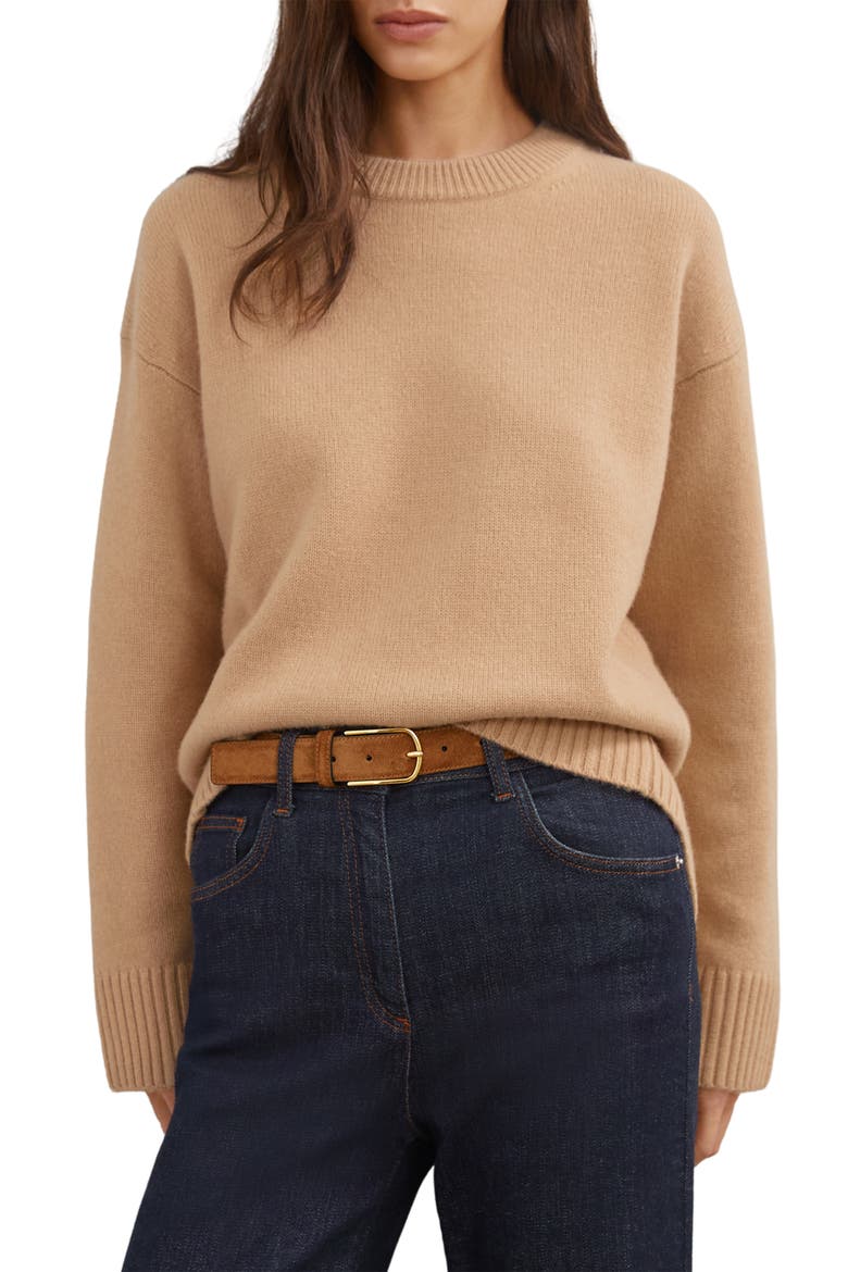 Ella Wool & Cashmere Sweater, Main, color, CAMEL