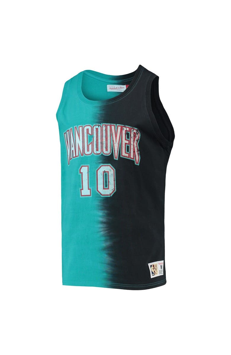 Mitchell & Ness Men's Mitchell & Ness Mike Bibby Turquoise/Black Vancouver Grizzlies Hardwood Classics Tie-Dye Name & Number Tank Top, Alternate, color, 