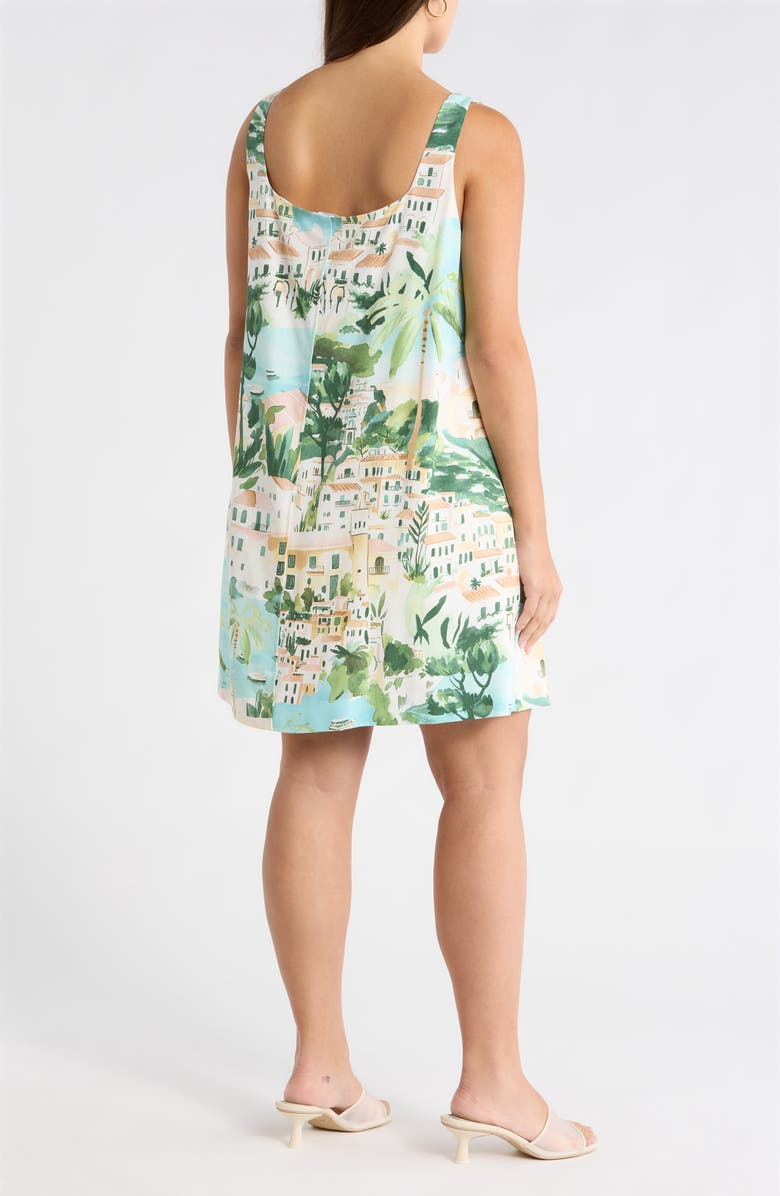 SUGARLIPS Piti Town Zenica Minidress, Alternate, color, Aqua-Multi