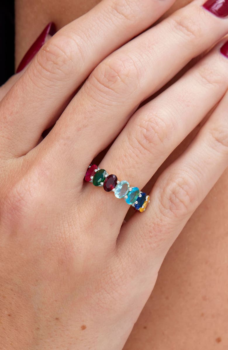 SAVVY CIE JEWELS Oval Eternity Ring, Alternate, color, 