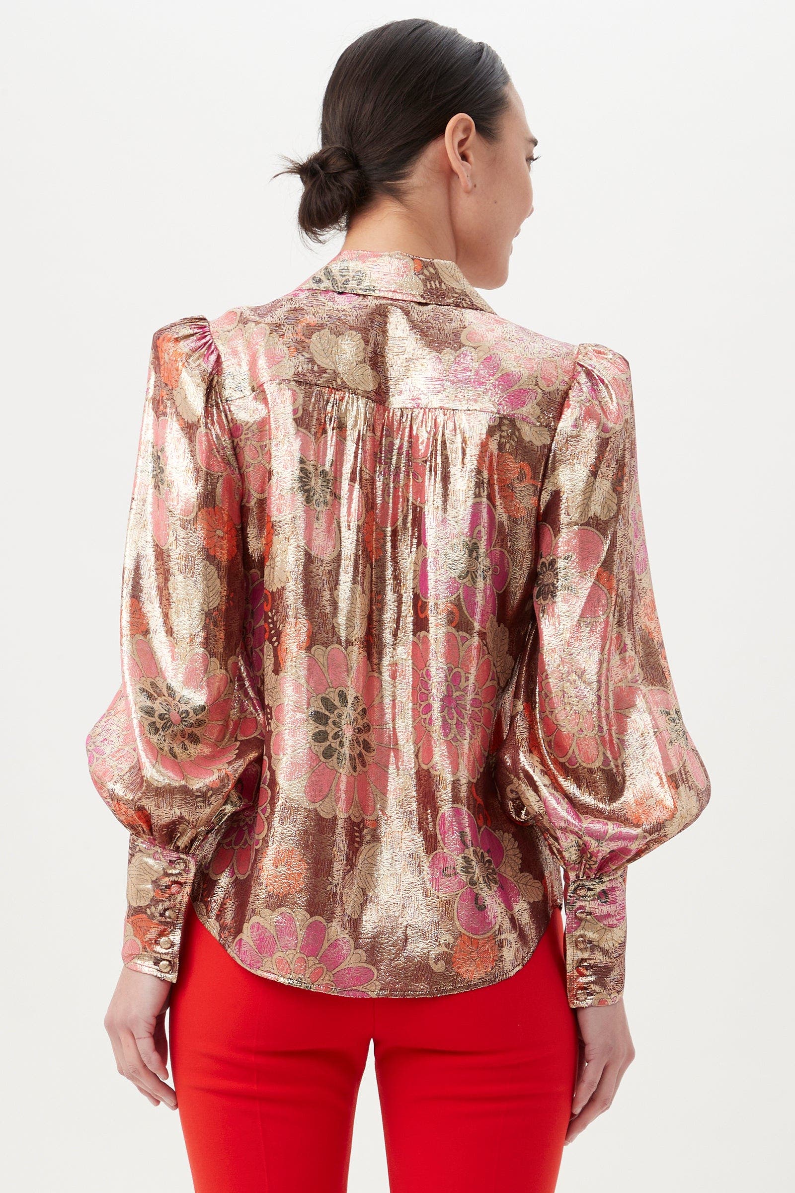 Sagittarius Floral Metallic Top - image 2