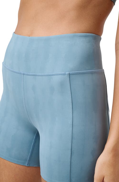 Travismathew Moveknit Bike Shorts In Smoke Blue Multi