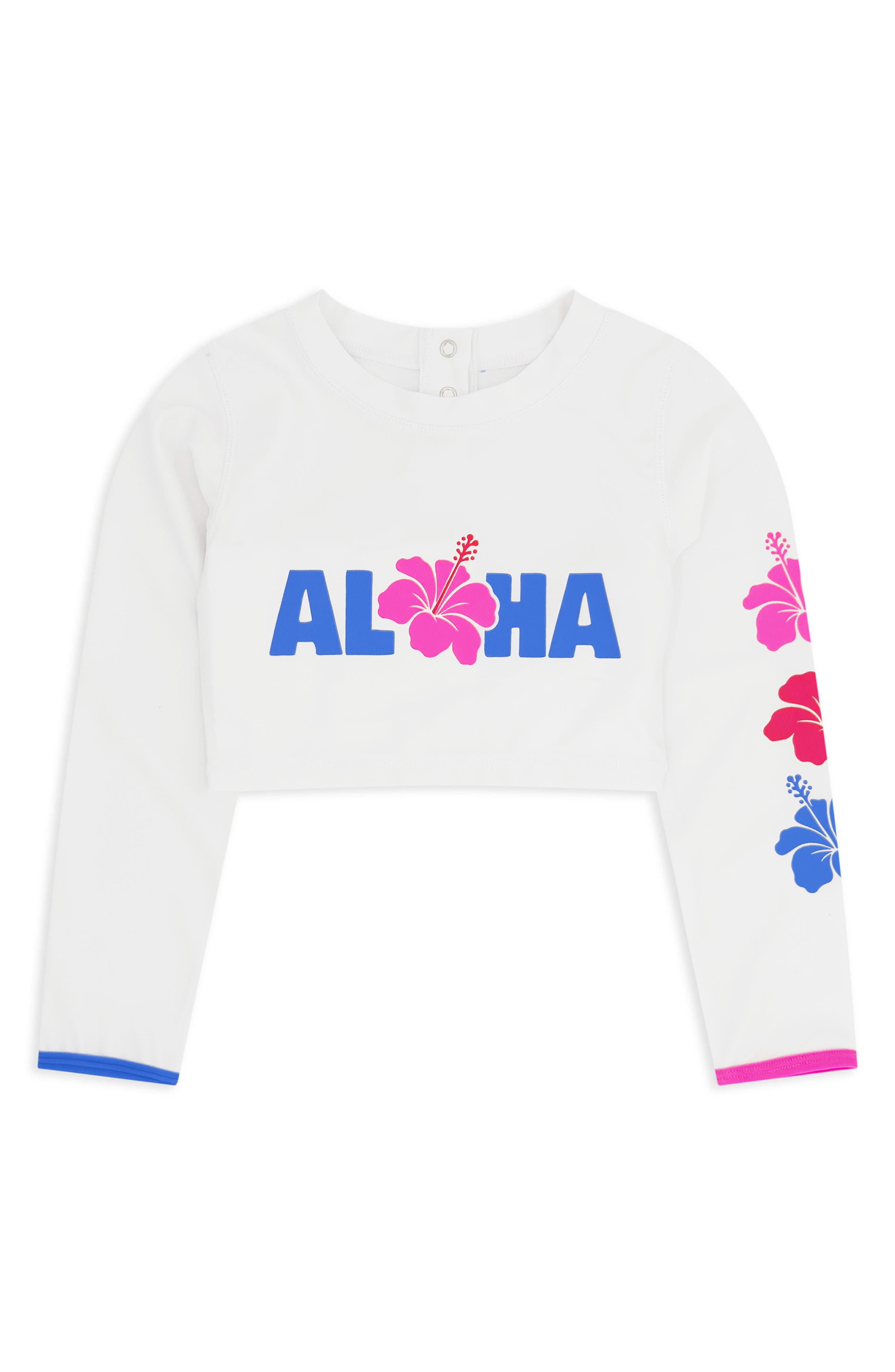 Feather 4 Arrow Kids' High Tide Crop Rashguard In White