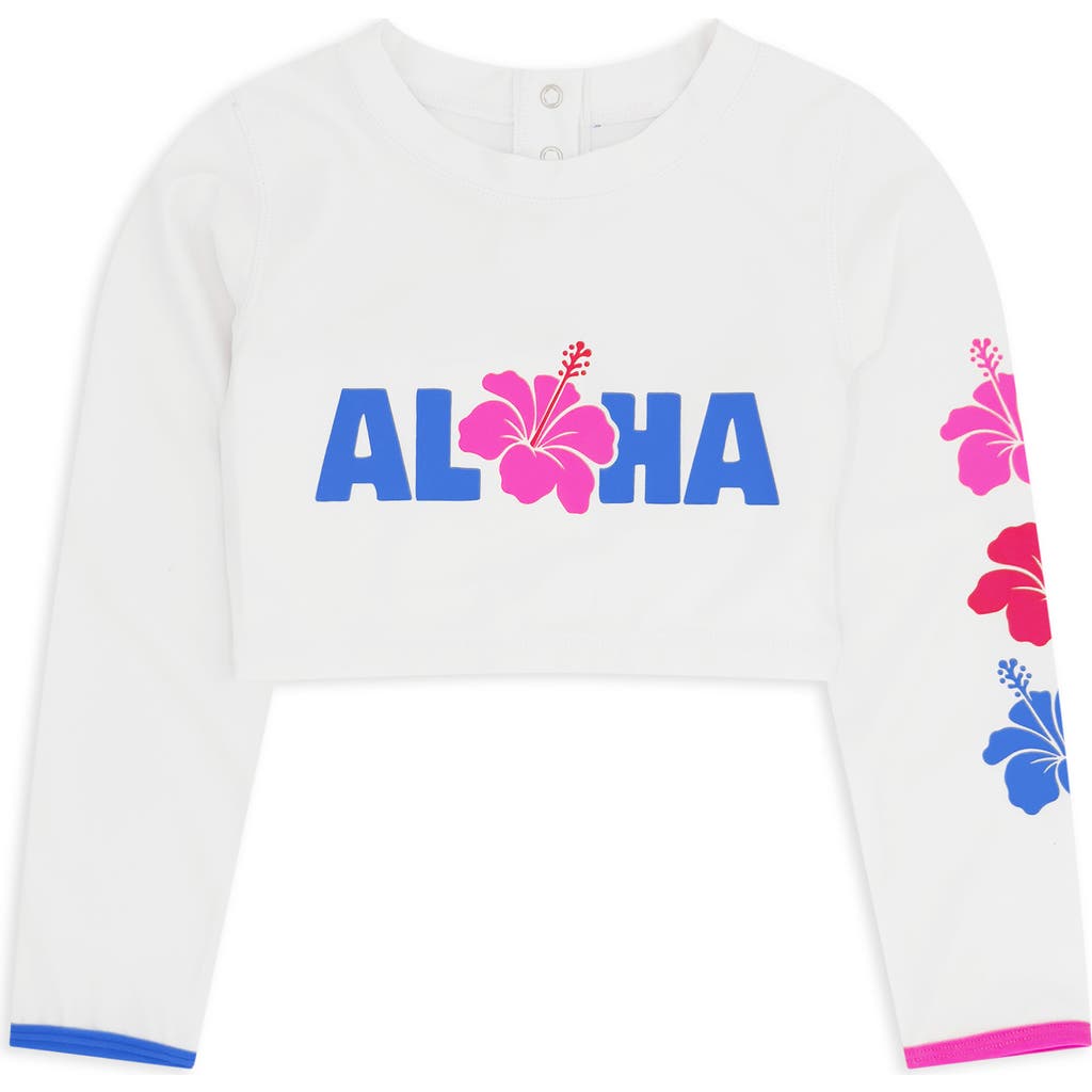 Feather 4 Arrow Kids' High Tide Crop Rashguard In White