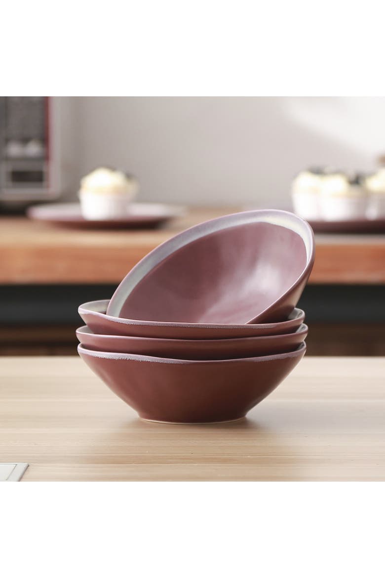 Serafina Stoneware 32-Piece Dinnerware Set, Alternate, color, Wine