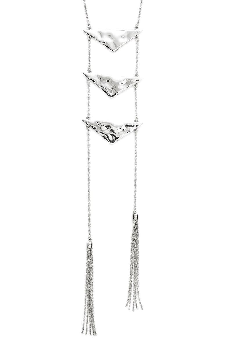 Nordstrom Triangle & Tassel Ladder Necklace, Alternate, color,