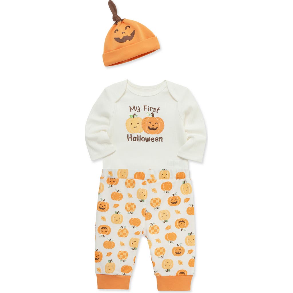 Little Me Kids' Halloween Bodysuit, Pants & Hat Set In Multi