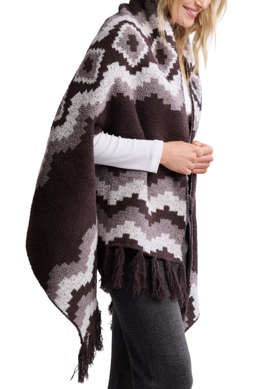 Barefoot Dreams Cozychic Mosaic Wrap In Black