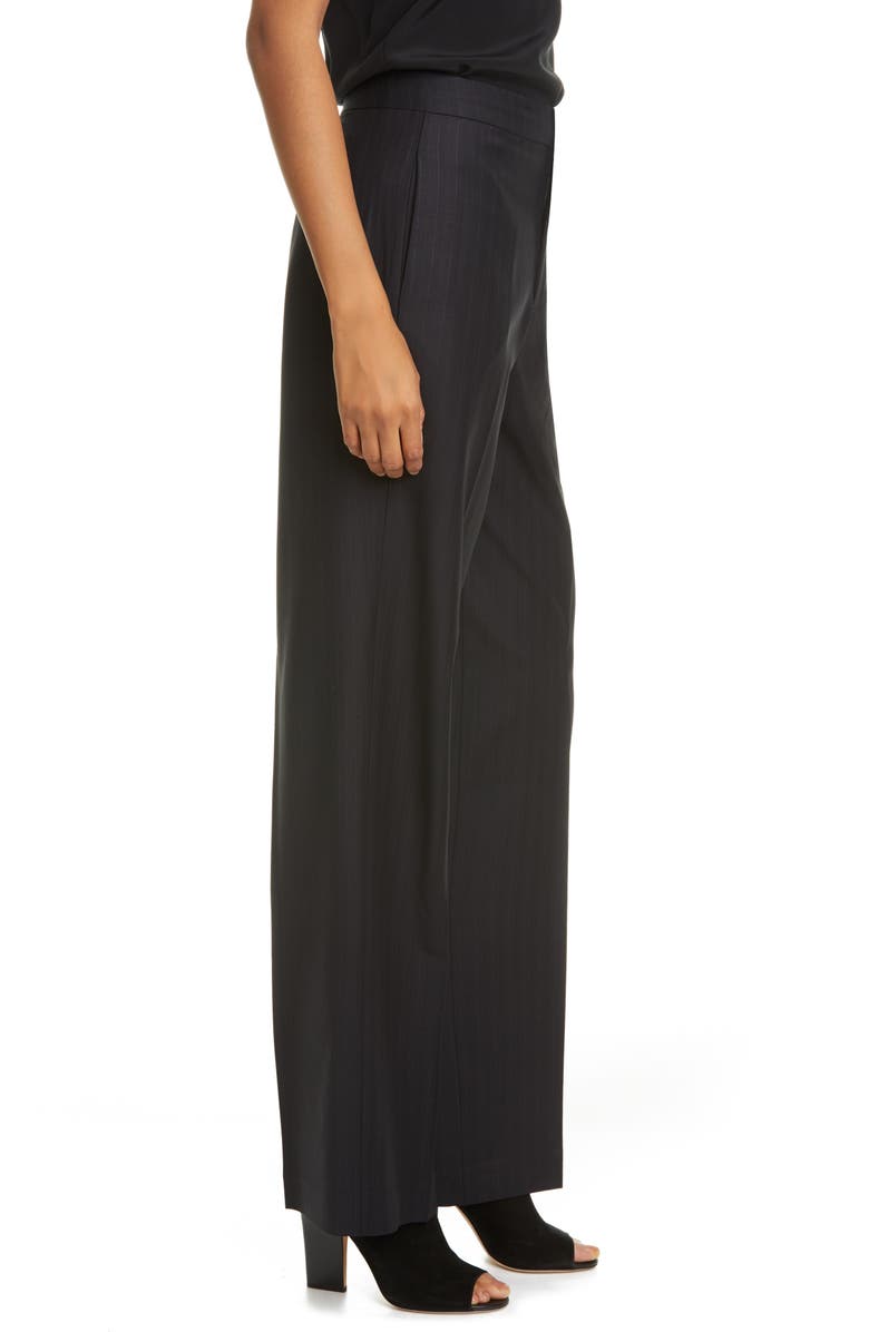 CO Pinstripe Straight Leg Stretch Wool Trousers, Alternate, color,