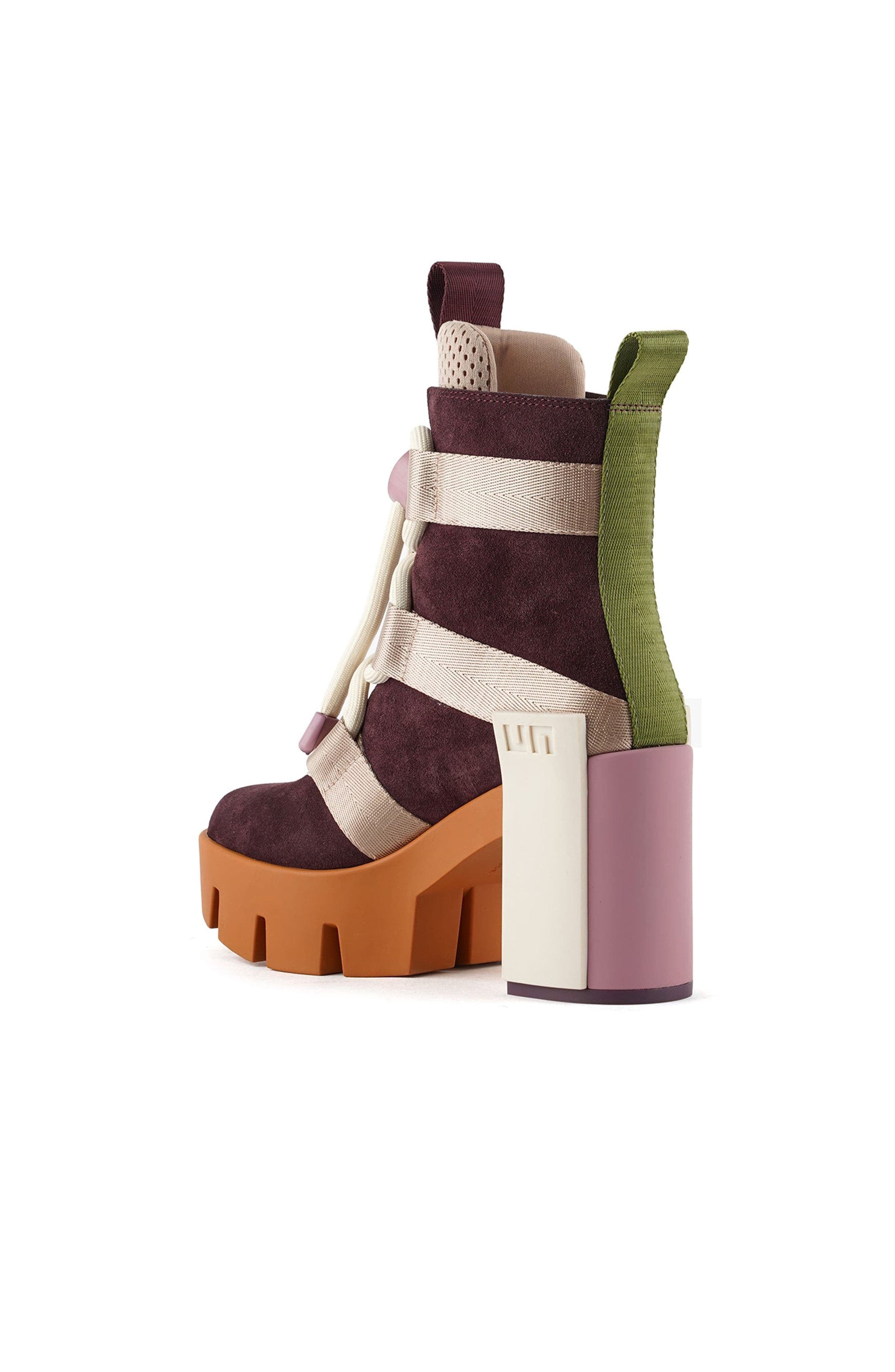 United Nude Grip Nomad Mid Platform Lug Bootie, Alternate, color, Caramel Mix