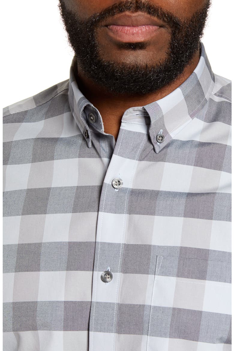 Slim Fit Non-Iron Check Button-Down Shirt, Alternate, color, BLUE GREY ICE CHECK
