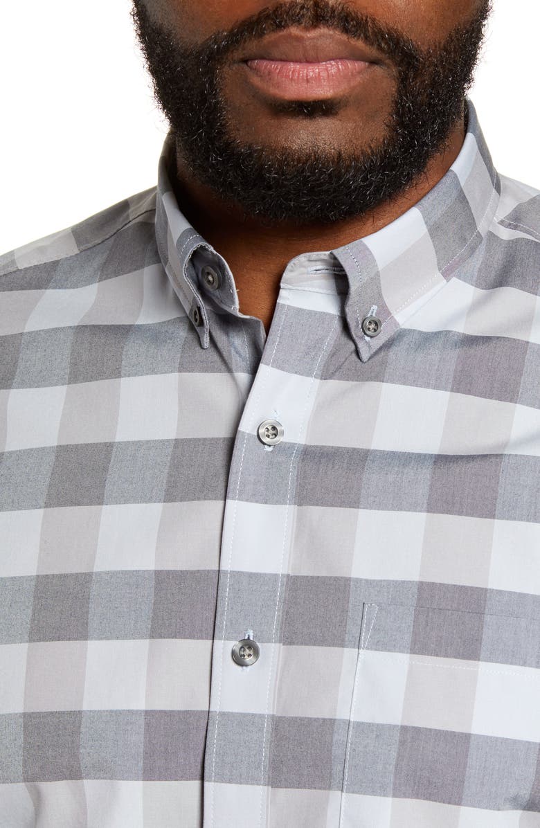 NORDSTROM MEN'S SHOP Slim Fit Non-Iron Check Button-Down Shirt, Alternate, color,