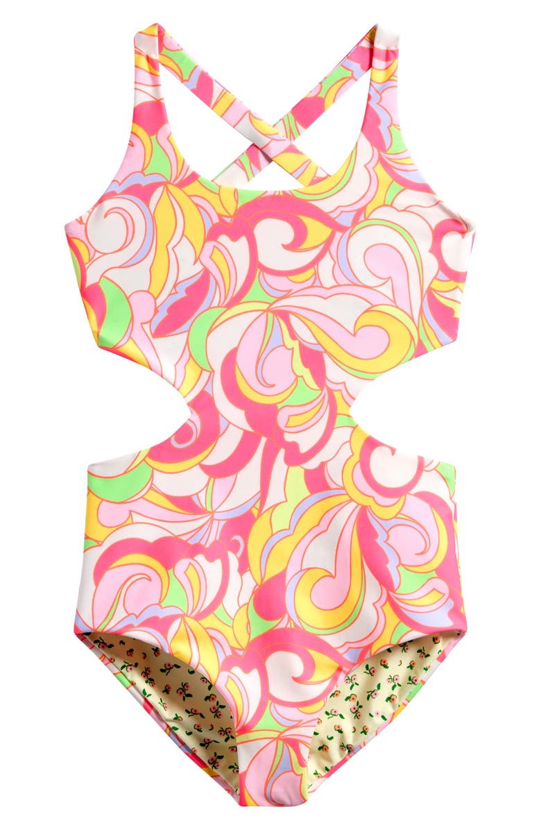 Maaji Kids' Bellini One-Piece Swimsuit, Main, color, Pink Multi