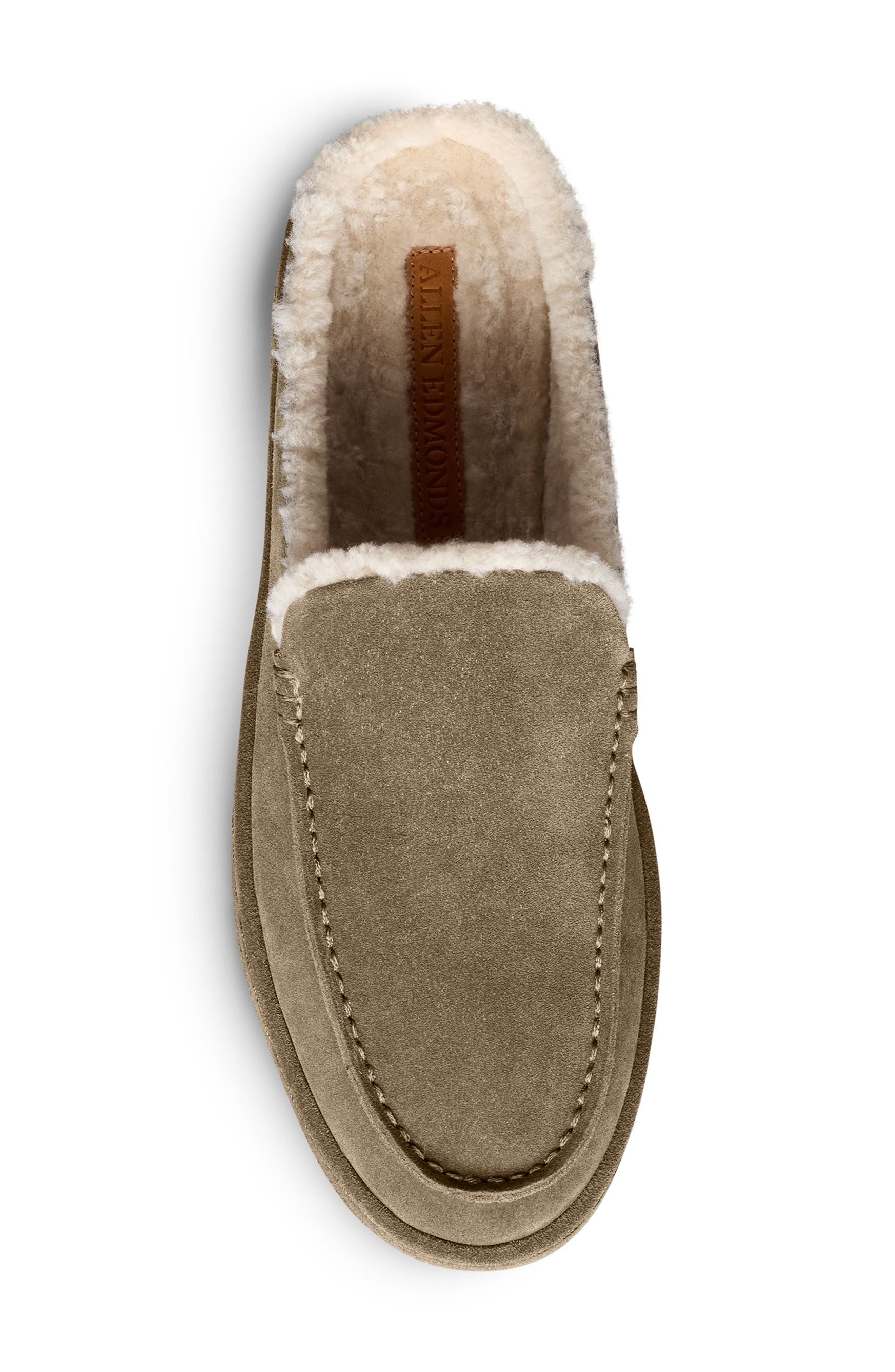Allen Edmonds Bowen Genuine Shearling Lined Mule Slipper, Alternate, color, Tobacco