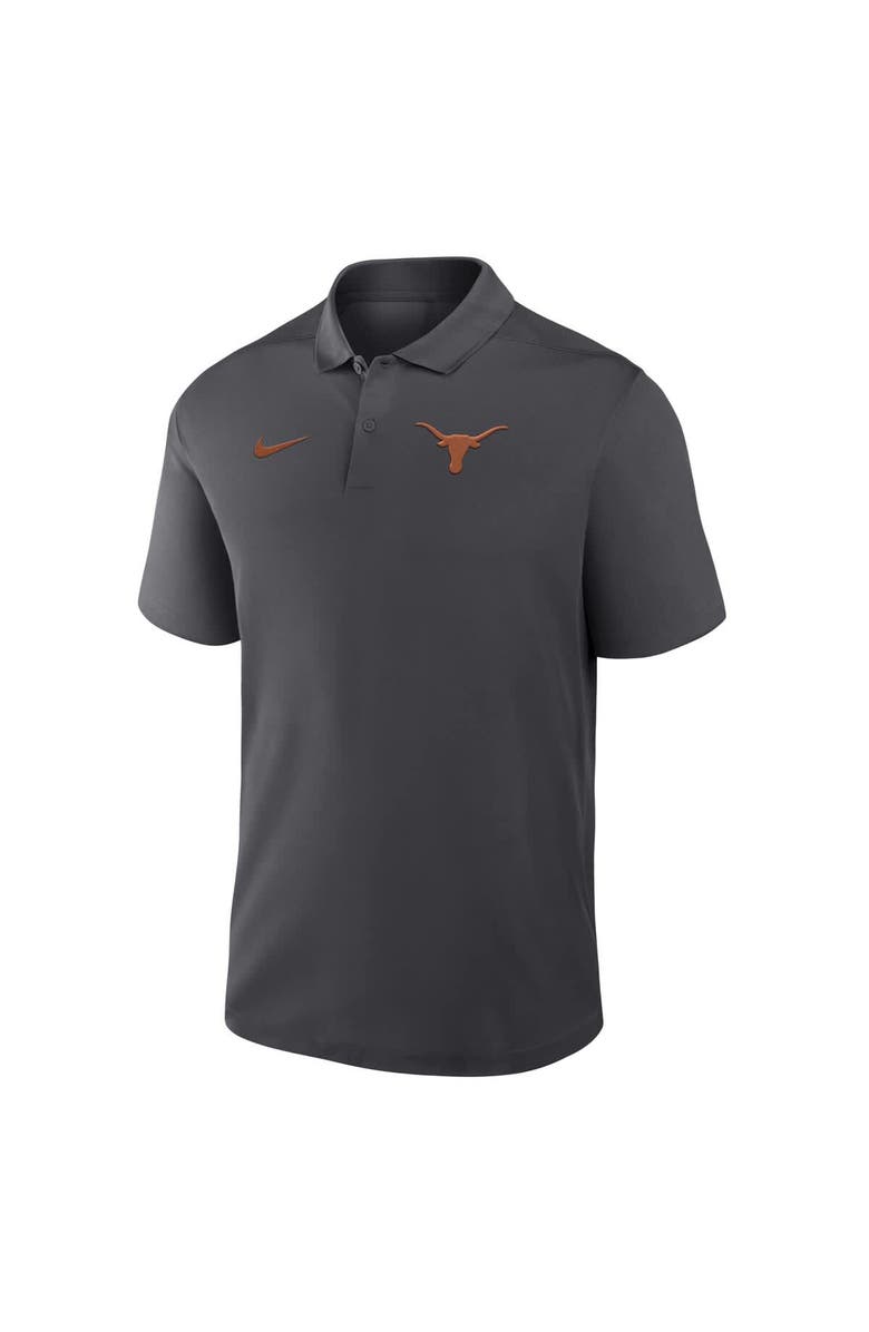 Nike Men's Nike Anthracite Texas Longhorns Primetime Victory Primary Logo Performance Polo, Alternate, color, 