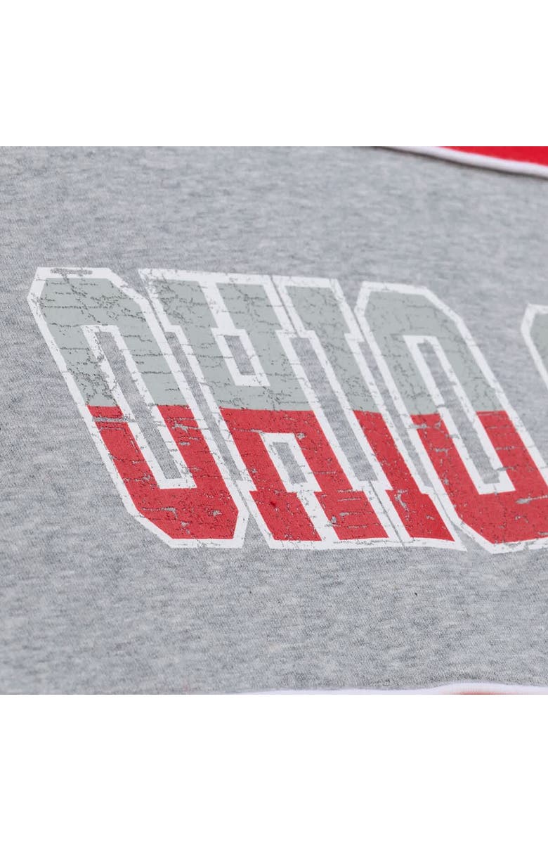 Mitchell & Ness Men's Mitchell & Ness  Scarlet Ohio State Buckeyes Fleece Sweatshirt, Alternate, color, Scarlet