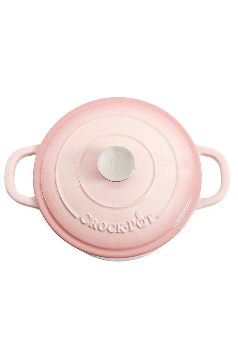 Artisan 5-Quart Round Enameled Cast Iron Dutch Oven with Lid, Alternate, color, Blush Pink