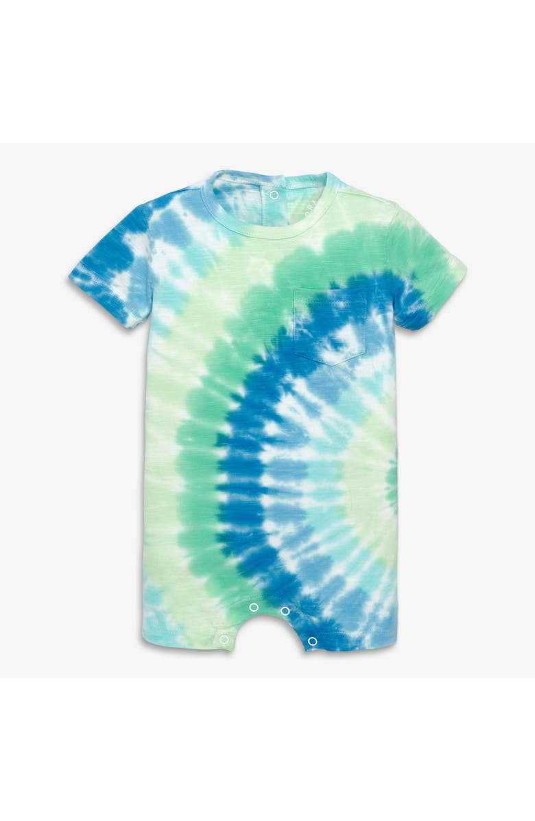 Primary Baby Pocket Shortie In Tie-Dye, Alternate, color, Cool Tie Dye Spiral