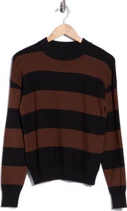 Bobeau Stripe Crewneck Sweater
