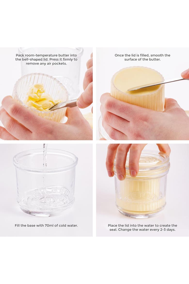Butter Crock, Alternate, color, Clear