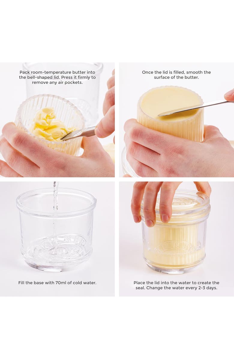 Kilner Butter Crock, Alternate, color, Clear