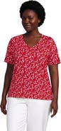 Lands' End Supima Cotton V-neck T-Shirt