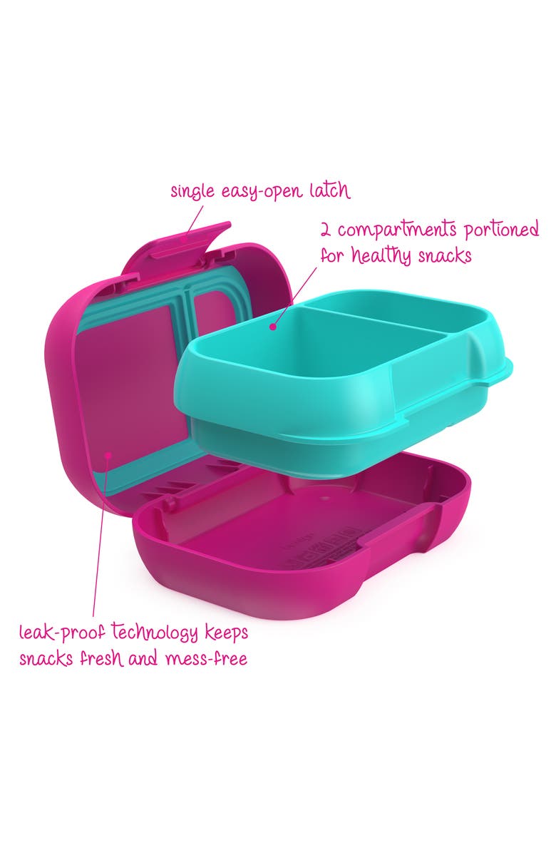 BENTGO Kids' Snack Container - Fuchsia/Teal, Alternate, color, 