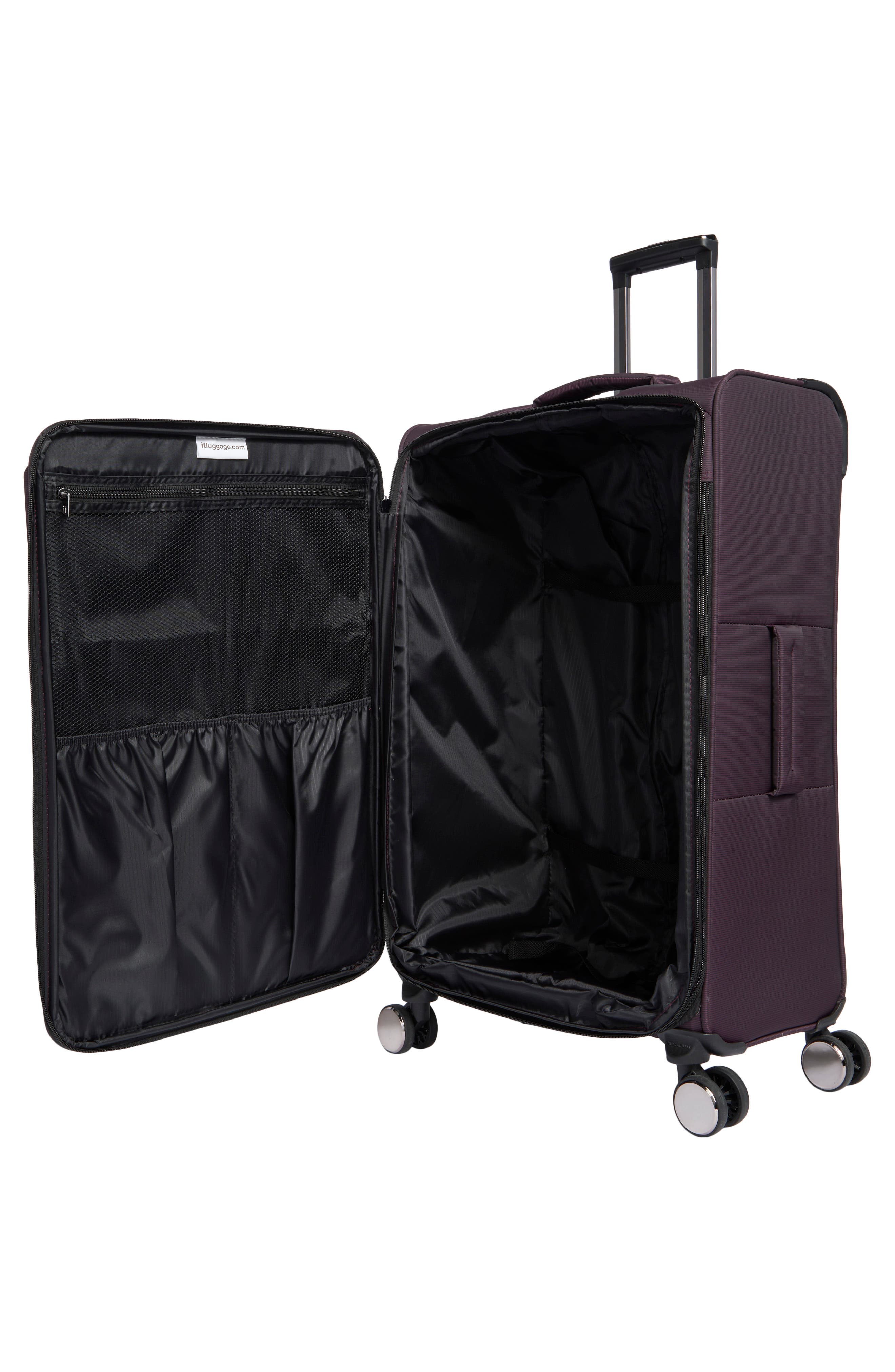 IT LUGGAGE Debutant Softshell Expandable Spinner Luggage, Alternate, color, Plum