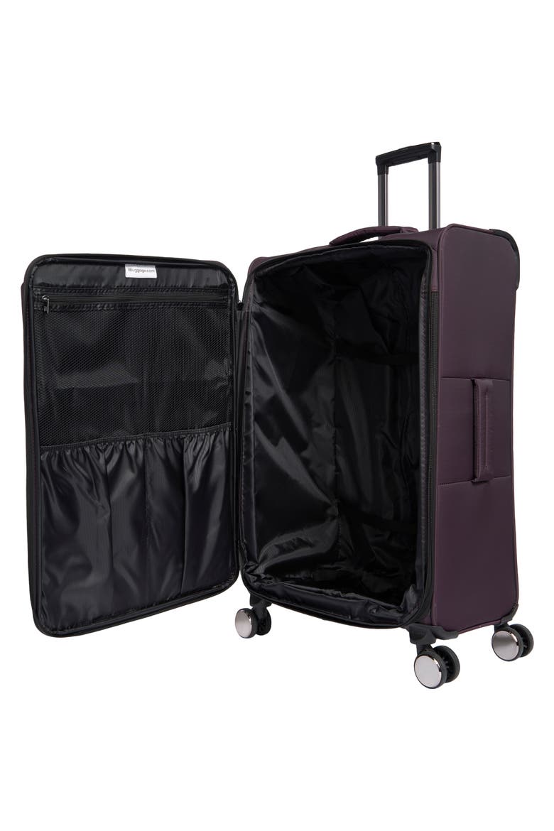Debutant Softshell Expandable Spinner Luggage, Alternate, color, PLUM