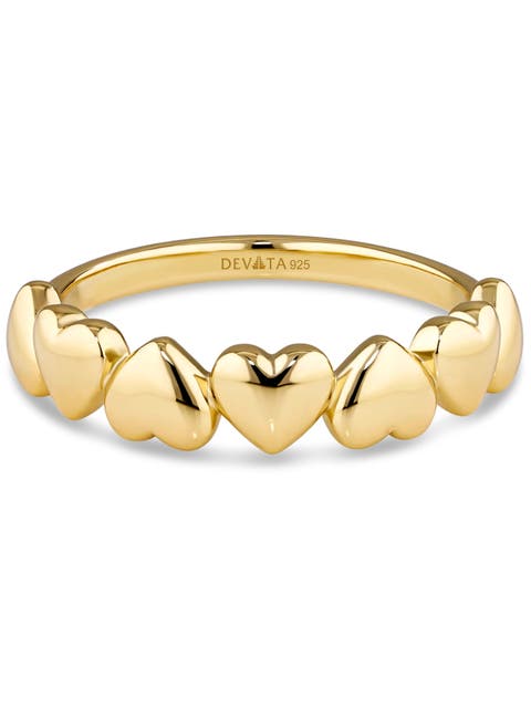 Sweet Heart Ring in Gold Plated Sterling Silver