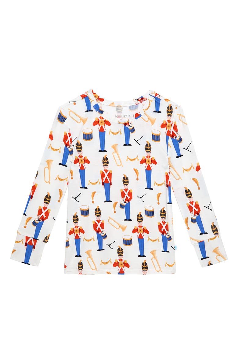 Posh Peanut Kids' Print Fitted Two-Piece Pajamas, Alternate, color, Bastian