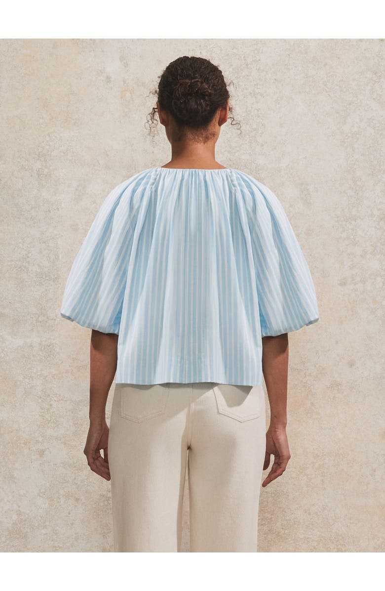 Ro&Zo Puff Sleeve V-Neck Top, Alternate, color, 