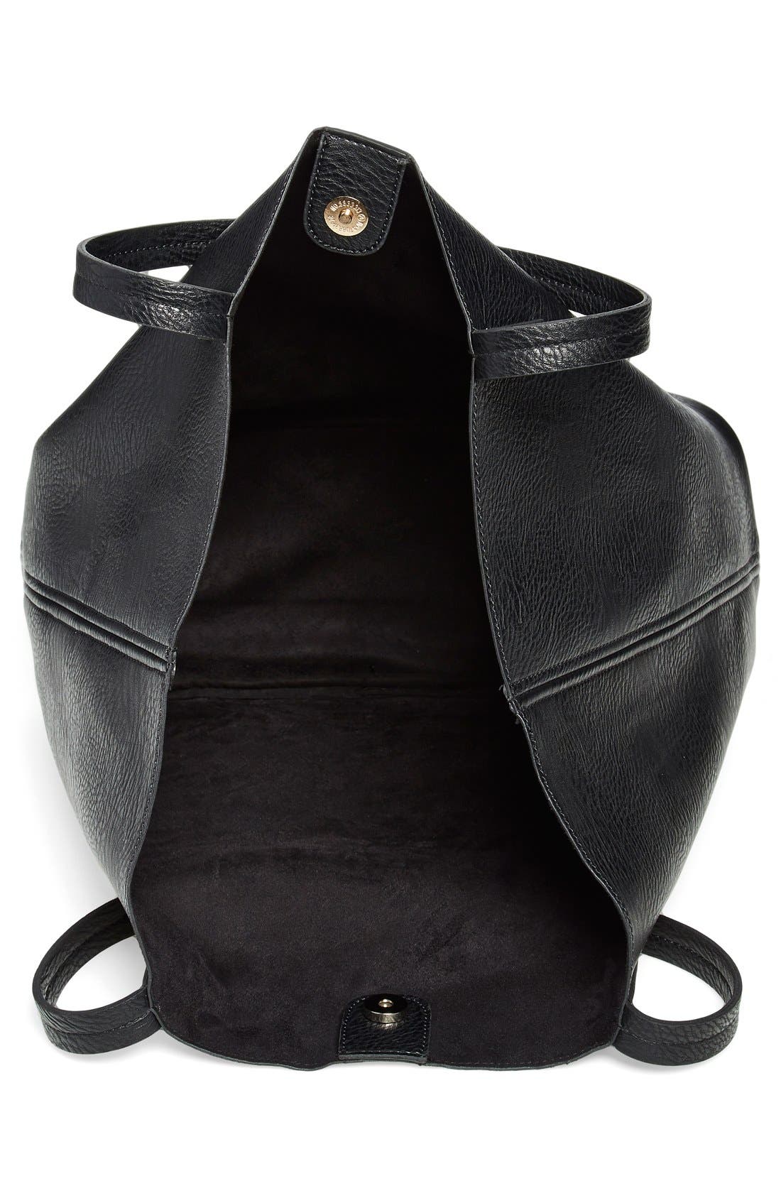 Street Level Faux Leather Pocket Tote, Alternate, color, 