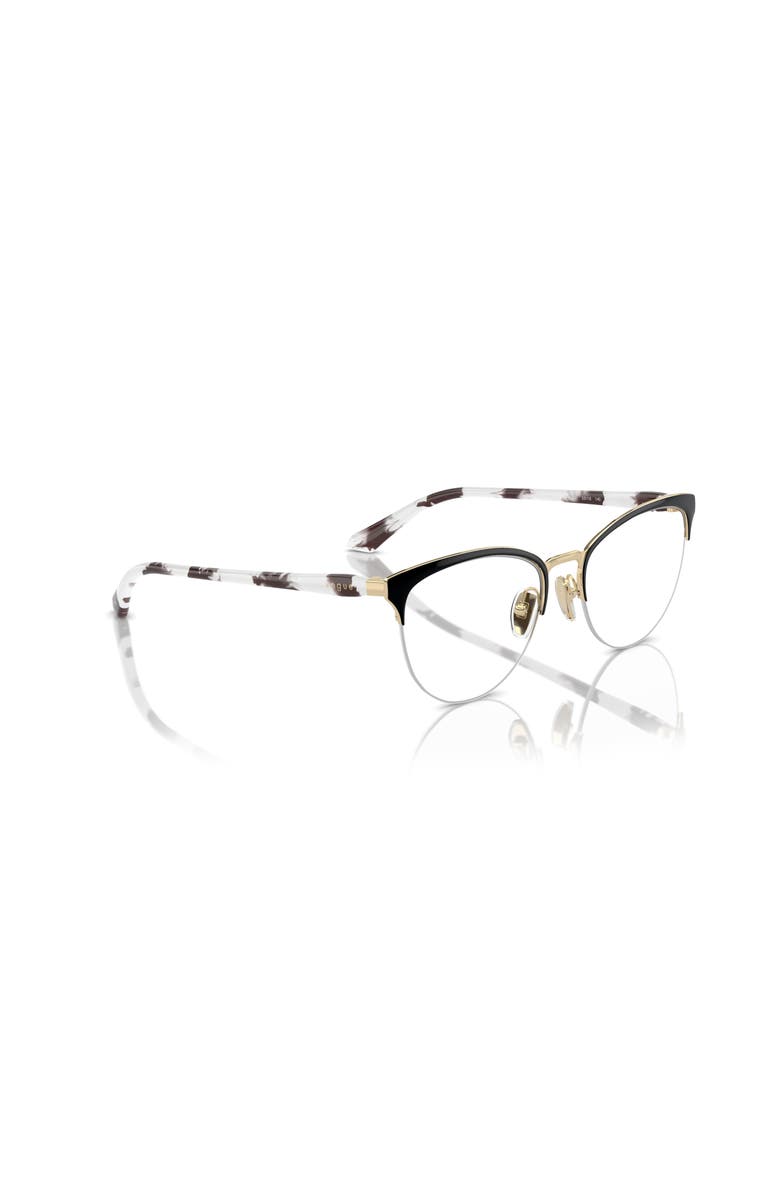 Vogue Eyewear 51mm Oval optical glasses, Alternate, color, Black