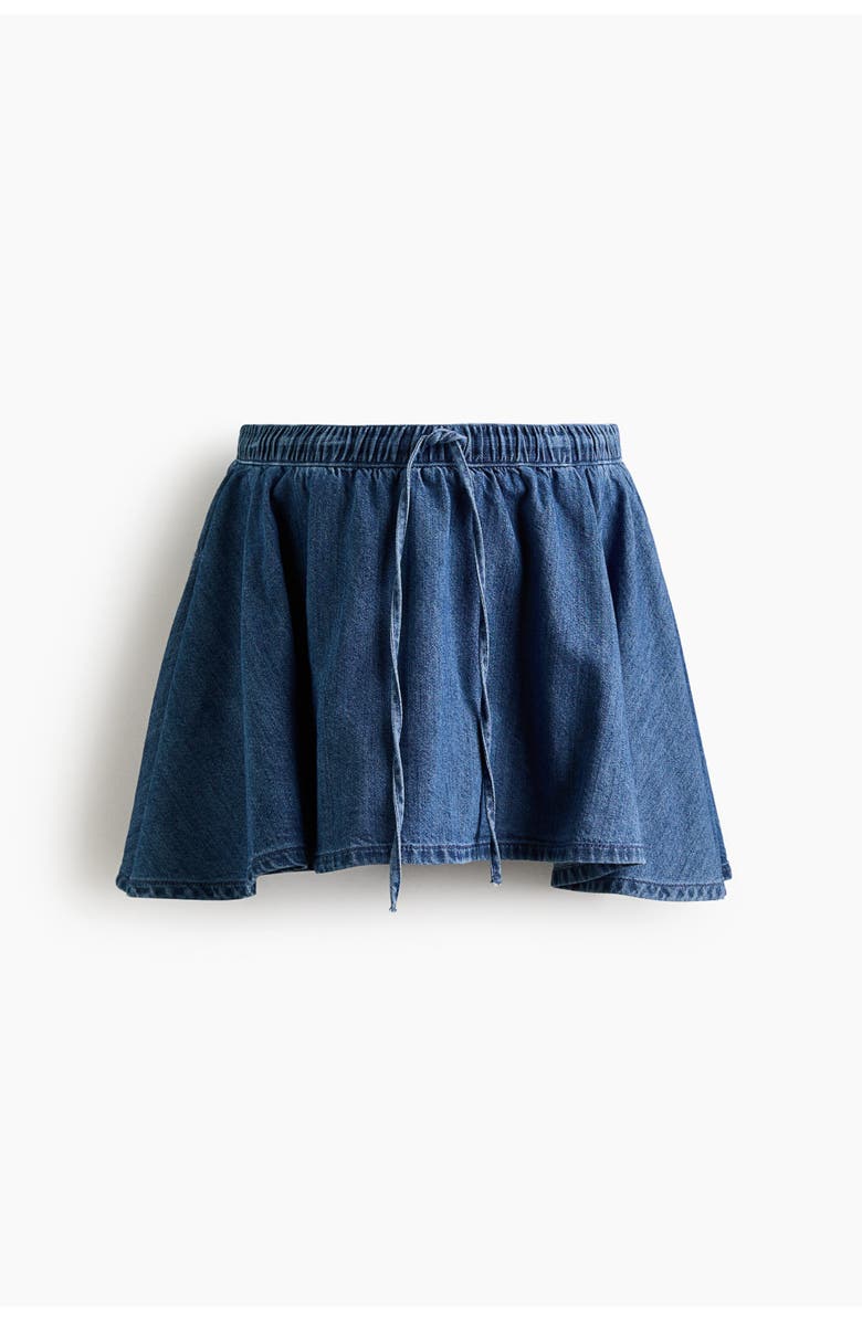 H&M Mama Flared Cotton-blend Skort, Alternate, color, Denim Blue