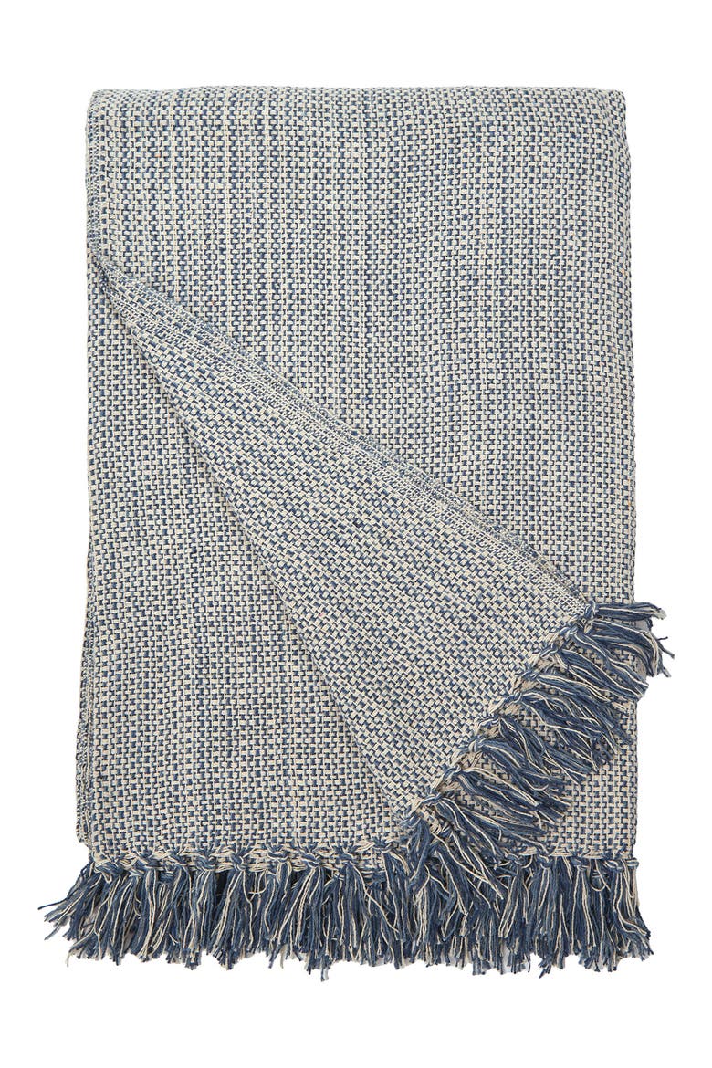 Julian Oversize Cotton Throw Blanket, Main, color, BLUE GREY