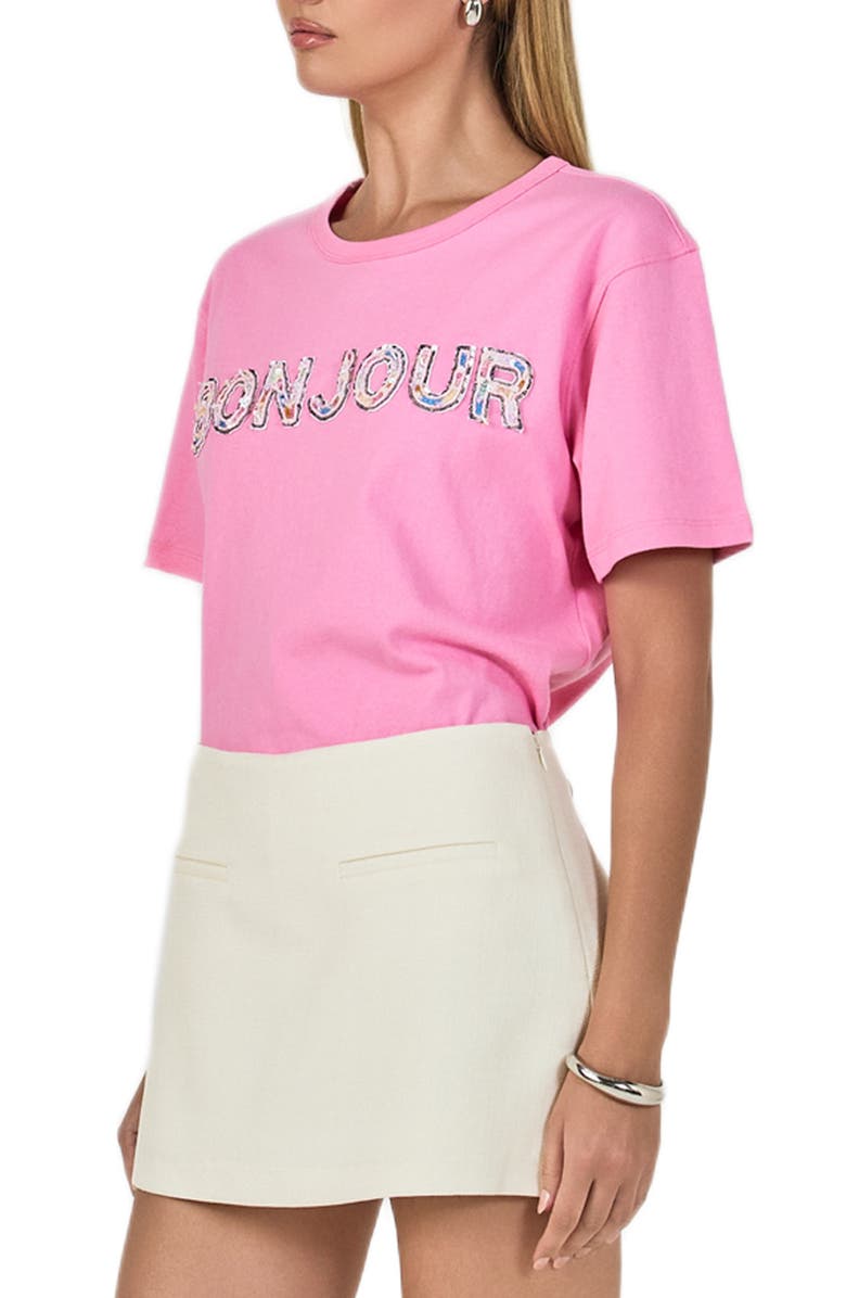 Endless Rose Bonjour Sequins Knit Top, Alternate, color, Pink