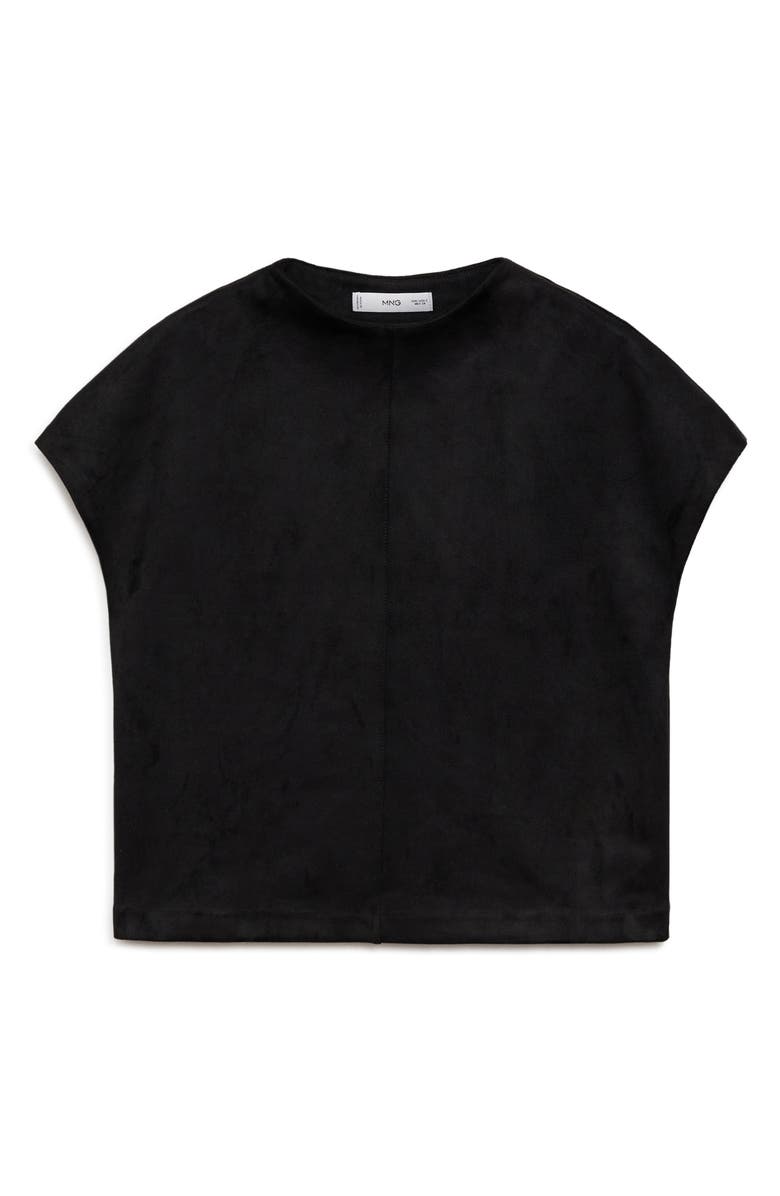 MANGO Faux Suede T-Shirt, Alternate, color,