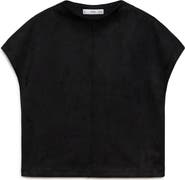 MANGO Faux Suede T-Shirt
